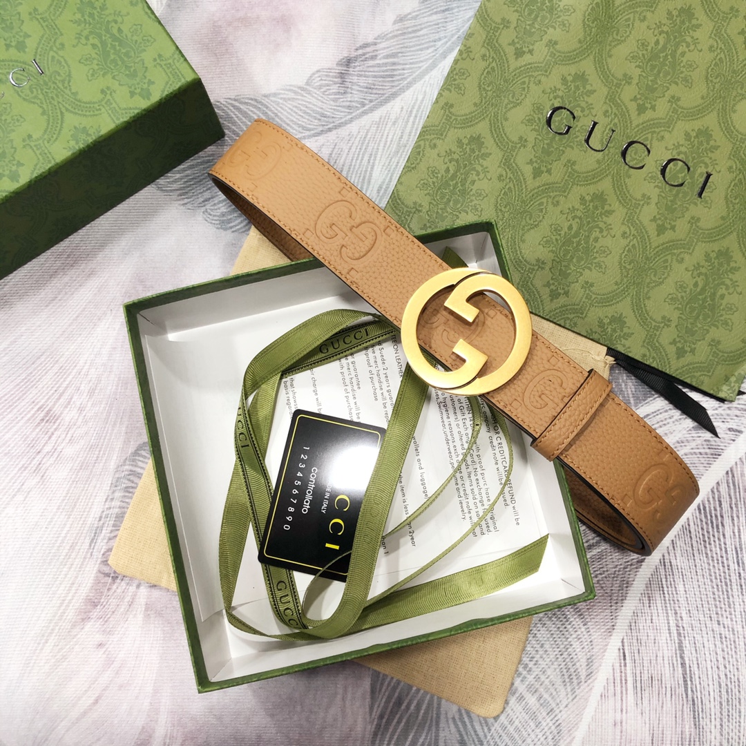 Gucci古奇3.8宽精品不锈钢钢扣