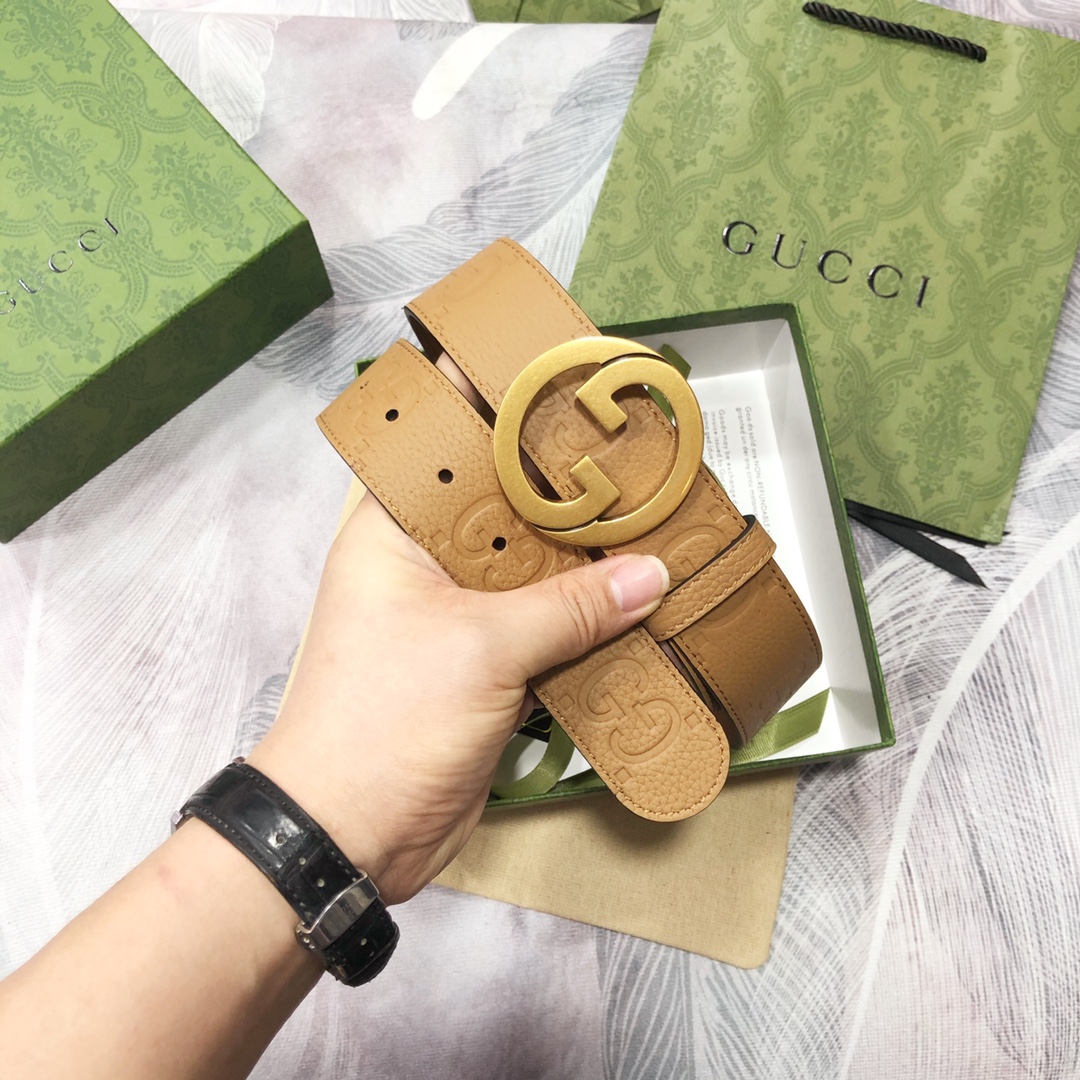 Gucci古奇3.8宽精品不锈钢钢扣