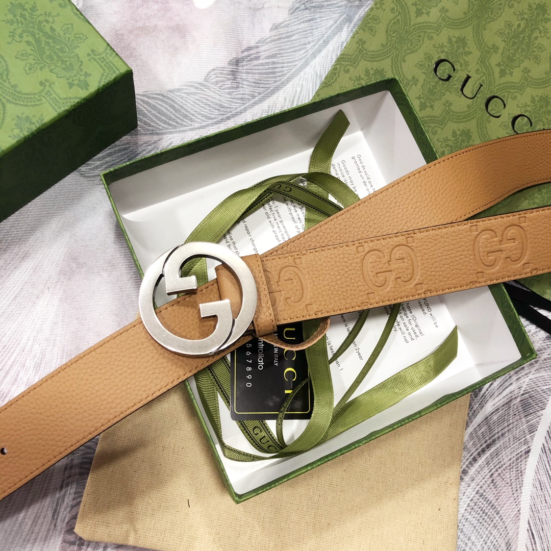 Gucci古奇3.8宽精品不锈钢钢扣