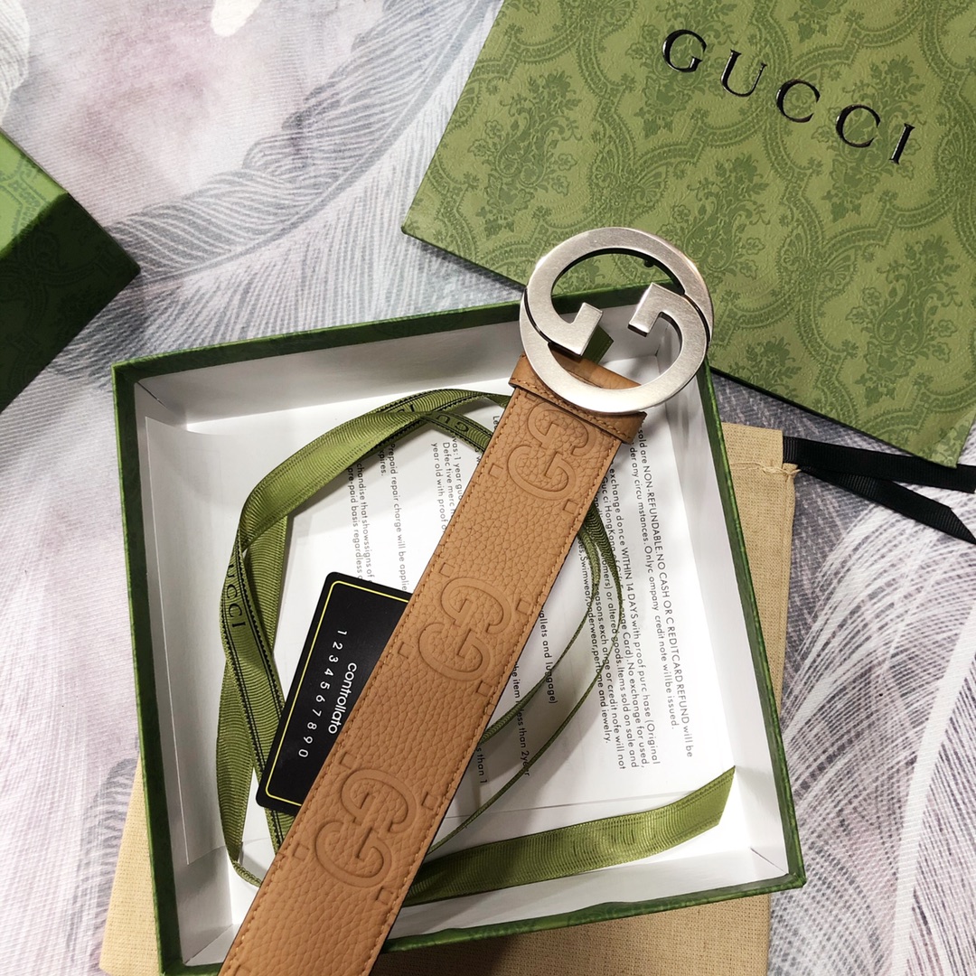 Gucci古奇3.8宽精品不锈钢钢扣