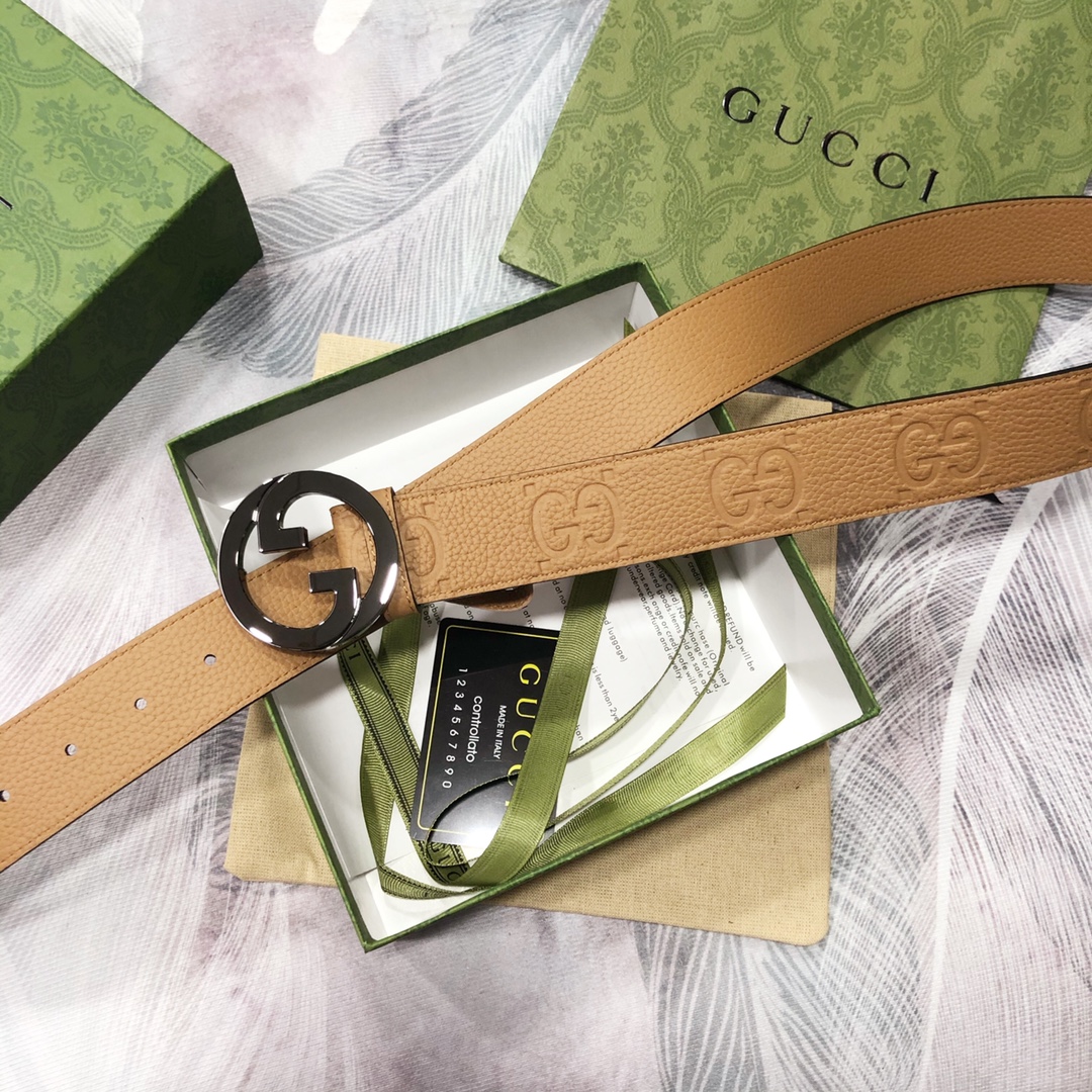 Gucci古奇3.8宽精品不锈钢钢扣