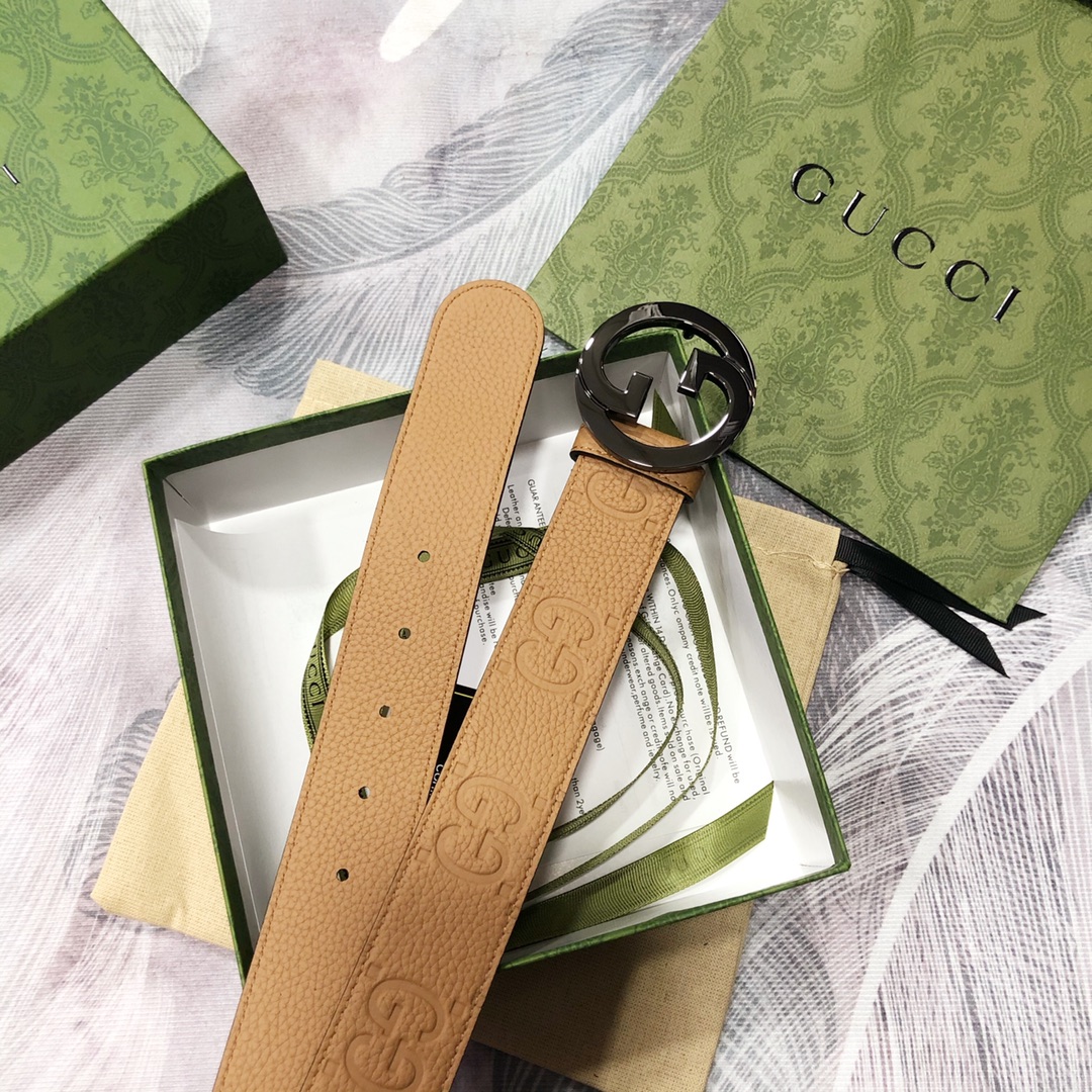 Gucci古奇3.8宽精品不锈钢钢扣