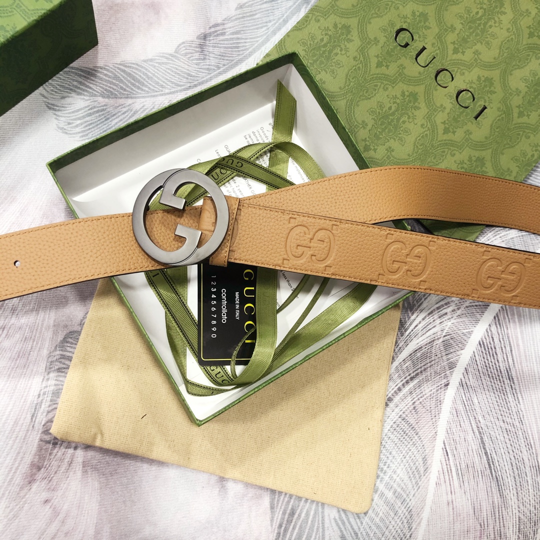 Gucci古奇3.8宽精品不锈钢钢扣