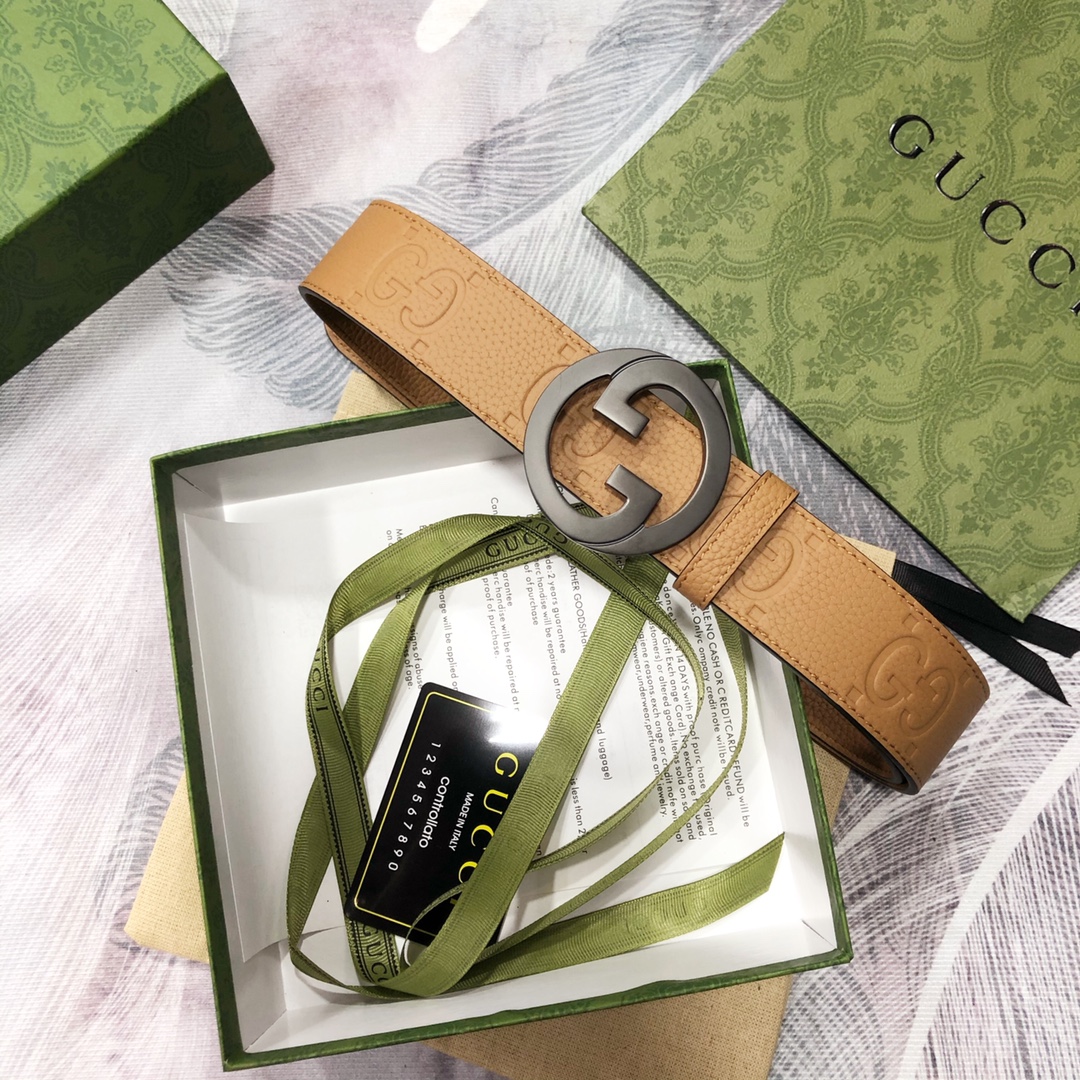Gucci古奇3.8宽精品不锈钢钢扣