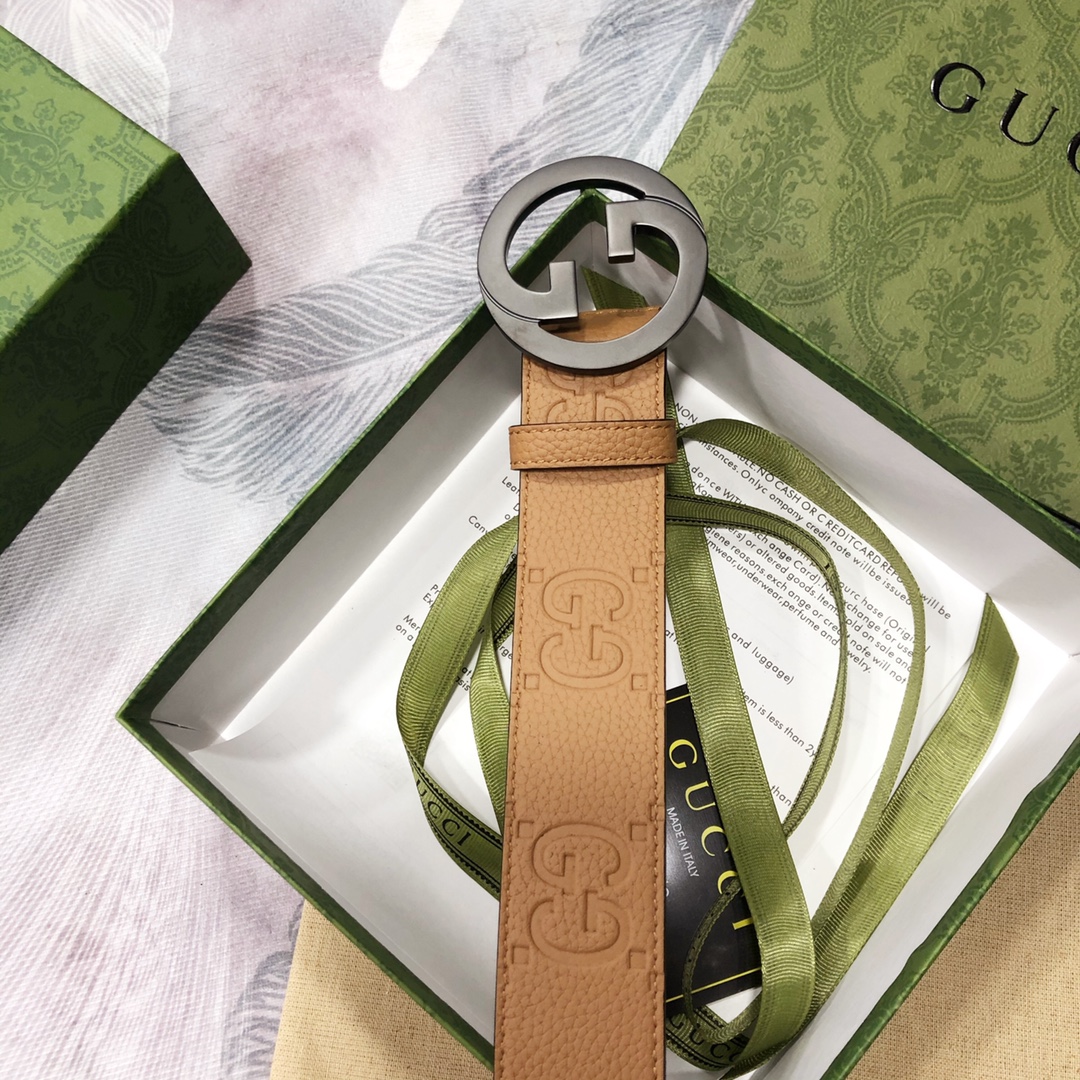 Gucci古奇3.8宽精品不锈钢钢扣
