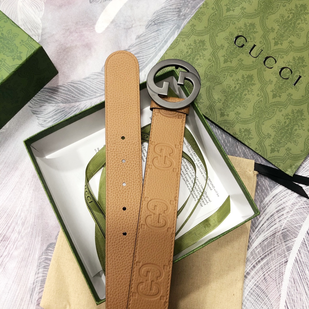 Gucci古奇3.8宽精品不锈钢钢扣