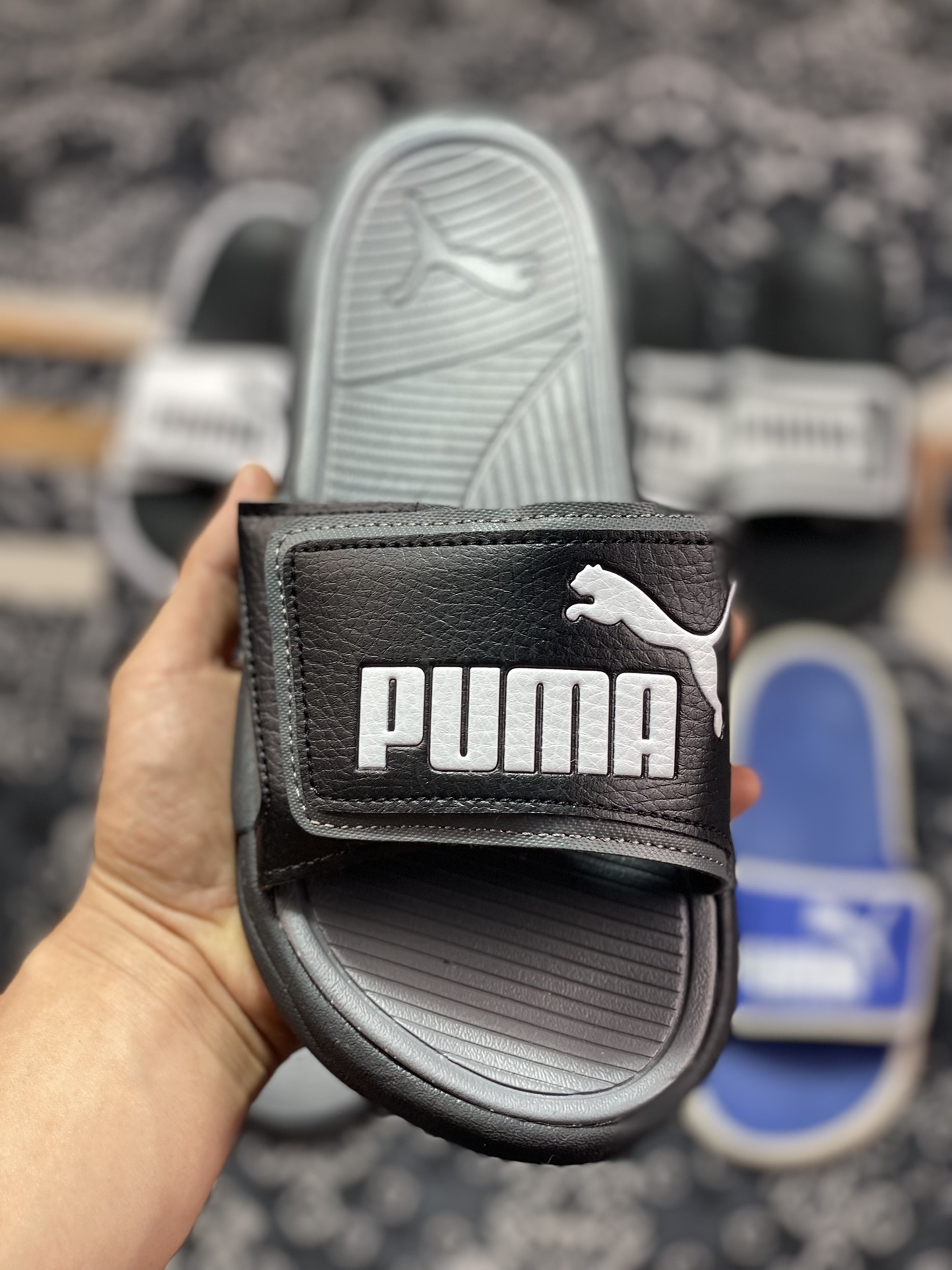 Puma Popcat Slide series summer Velcro adjustable casual versatile sports trendy beach slippers