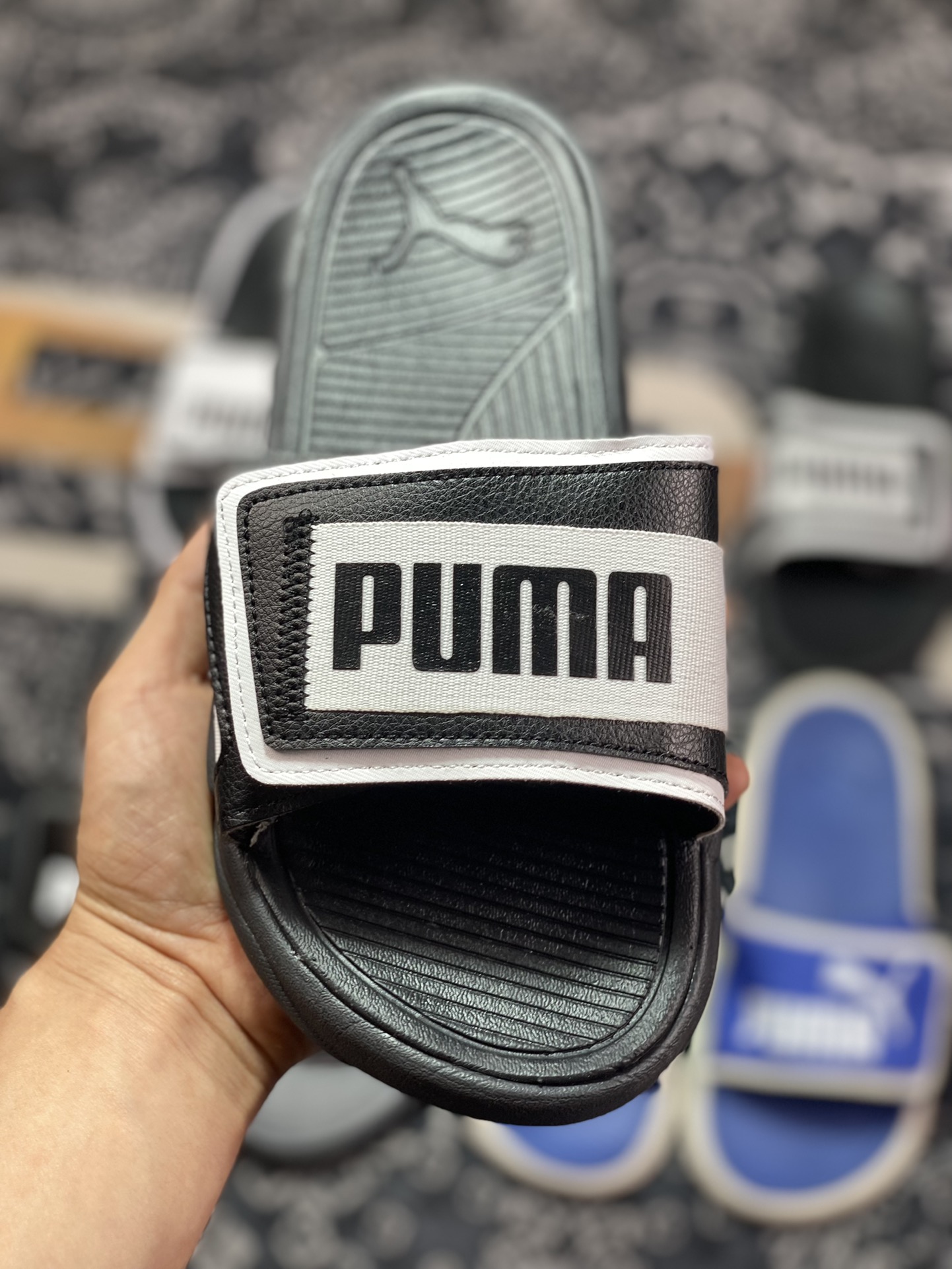 Puma Popcat Slide series summer Velcro adjustable casual versatile sports trendy beach slippers