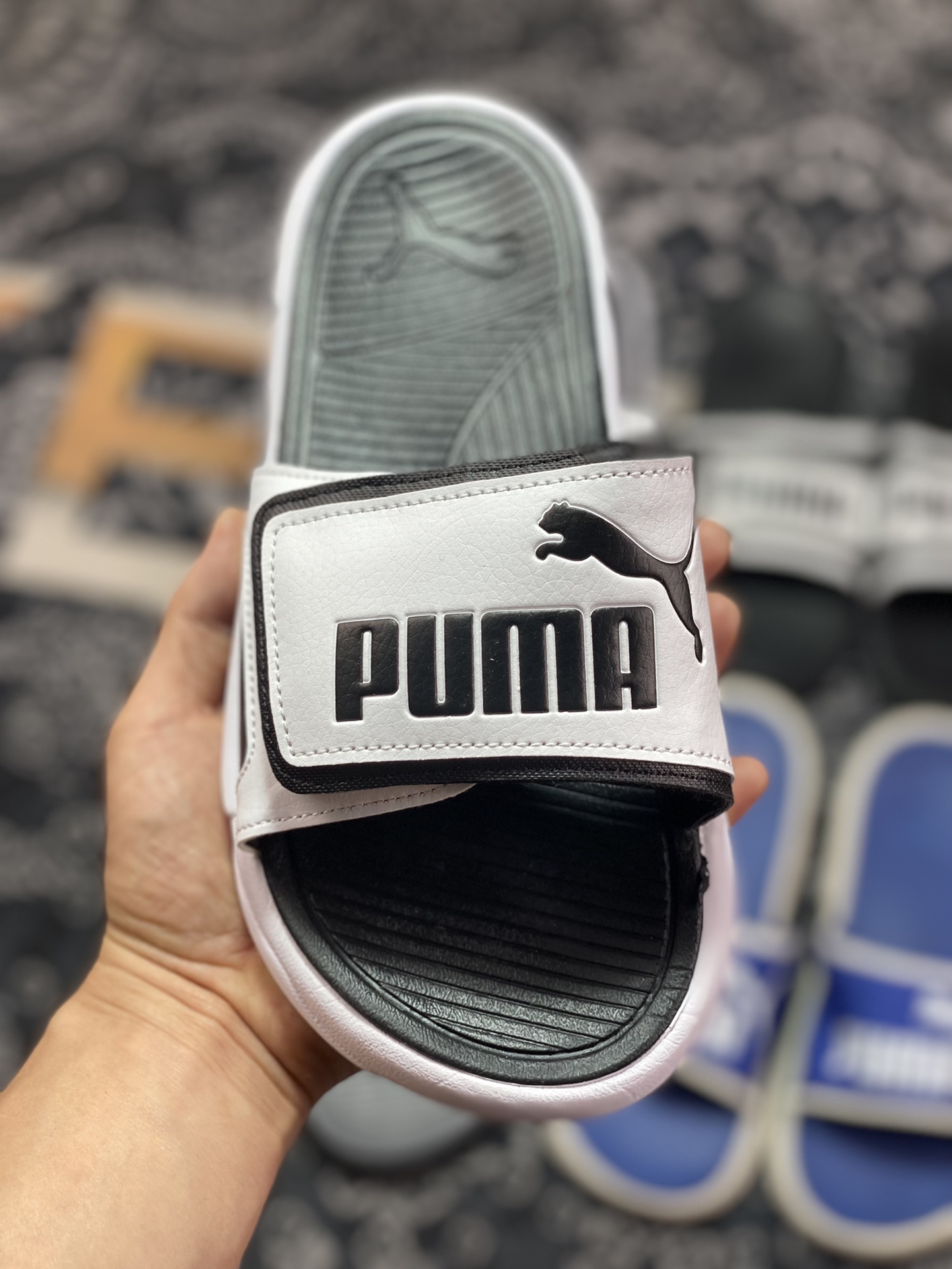 Puma Popcat Slide series summer Velcro adjustable casual versatile sports trendy beach slippers