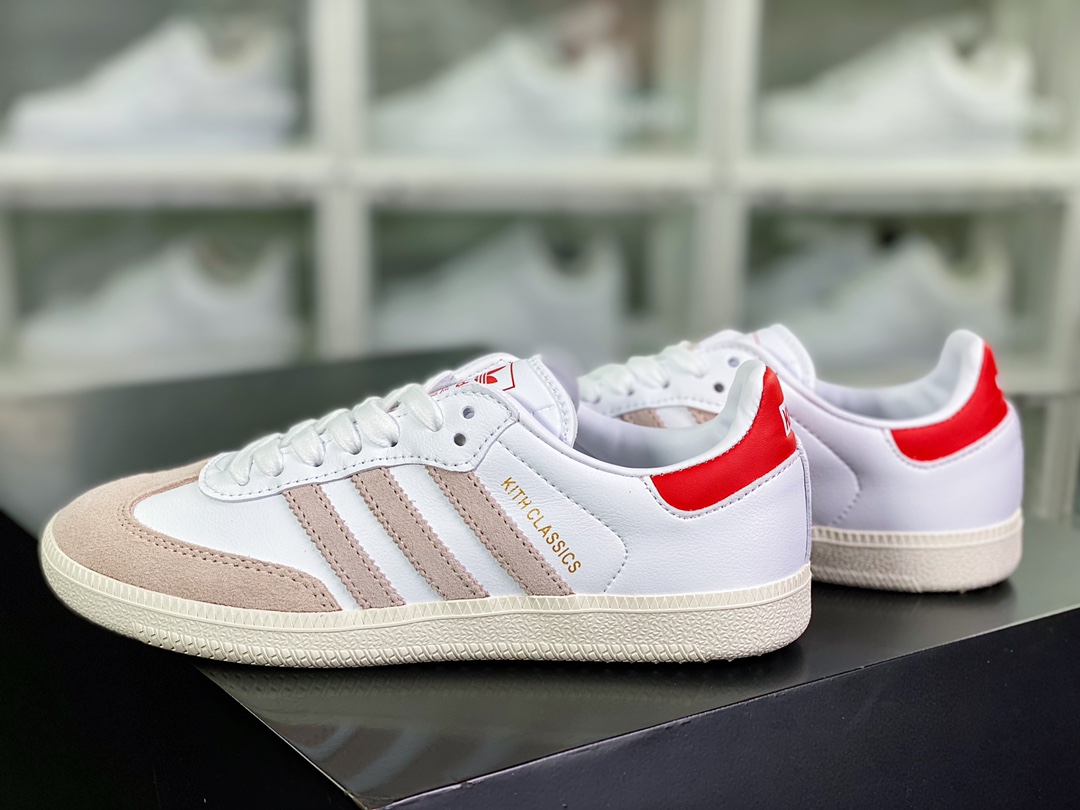 Adidas Originals Samba OG ”Classics Program” Samba series gentleman Dexun sneakers ”joint white light gray red tail hot stamping” GY2544