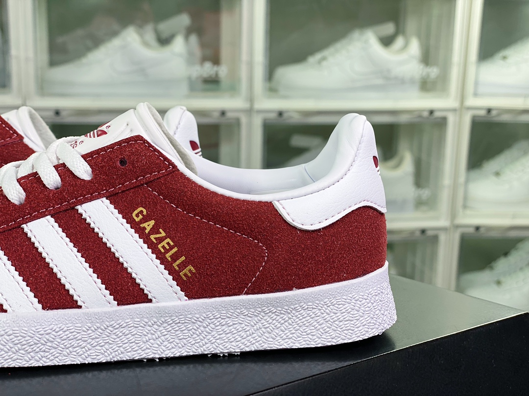 Adidas Originals Gazelle Antelope Series Retro All-match German Training Style Low-top Casual Sports Sneakers ”Wine Red and White” B41645