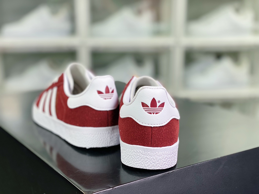 Adidas Originals Gazelle Antelope Series Retro All-match German Training Style Low-top Casual Sports Sneakers ”Wine Red and White” B41645