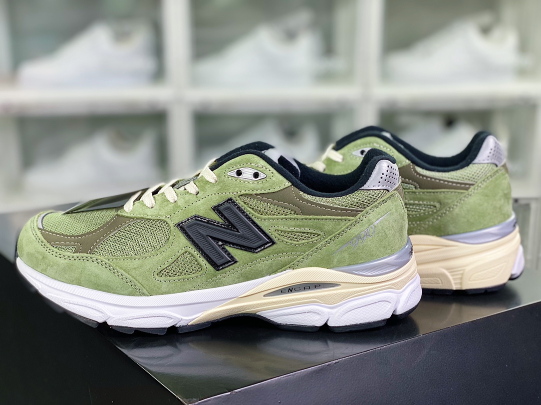 JJJJound x 【NBNew Balance】 Made in USA M990V3 three-generation series low-top running shoes ”Dead Grass Olive Green Black” M990JD3