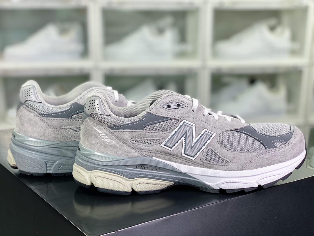 New Balance Made in USA M990V3 Three-generation series of American-made running shoes ”Original Gray Silver 3M” M990GL3