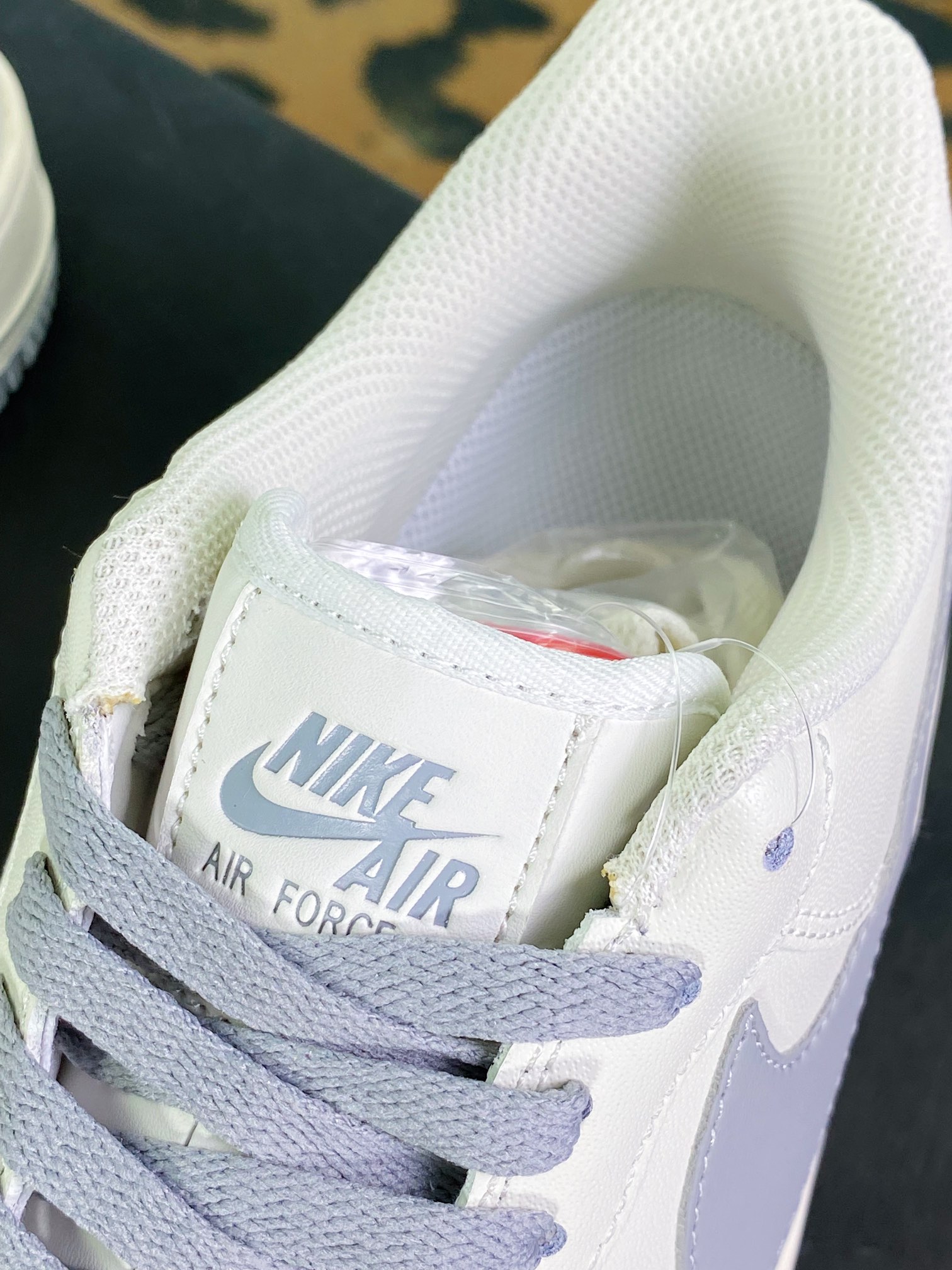 240  Air Force 1’07 Low”Beige/Wolf Grey/Jumbo Swoosh”空军一号板鞋“皮革米白狼灰放大钩子”SP0758-028