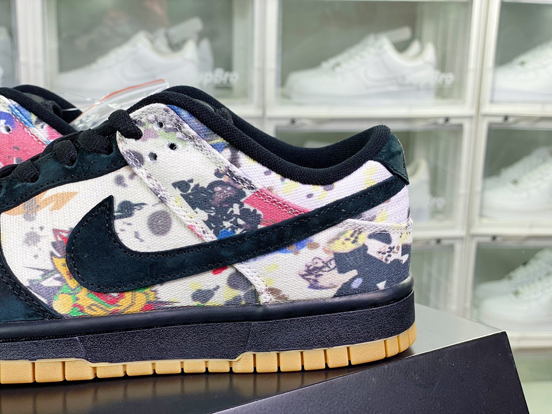 360 【Supreme x Nike】 SB Dunk Low'Rammellzee'扣篮系板鞋“Sup黑彩艺术涂鸦”FD8778-001