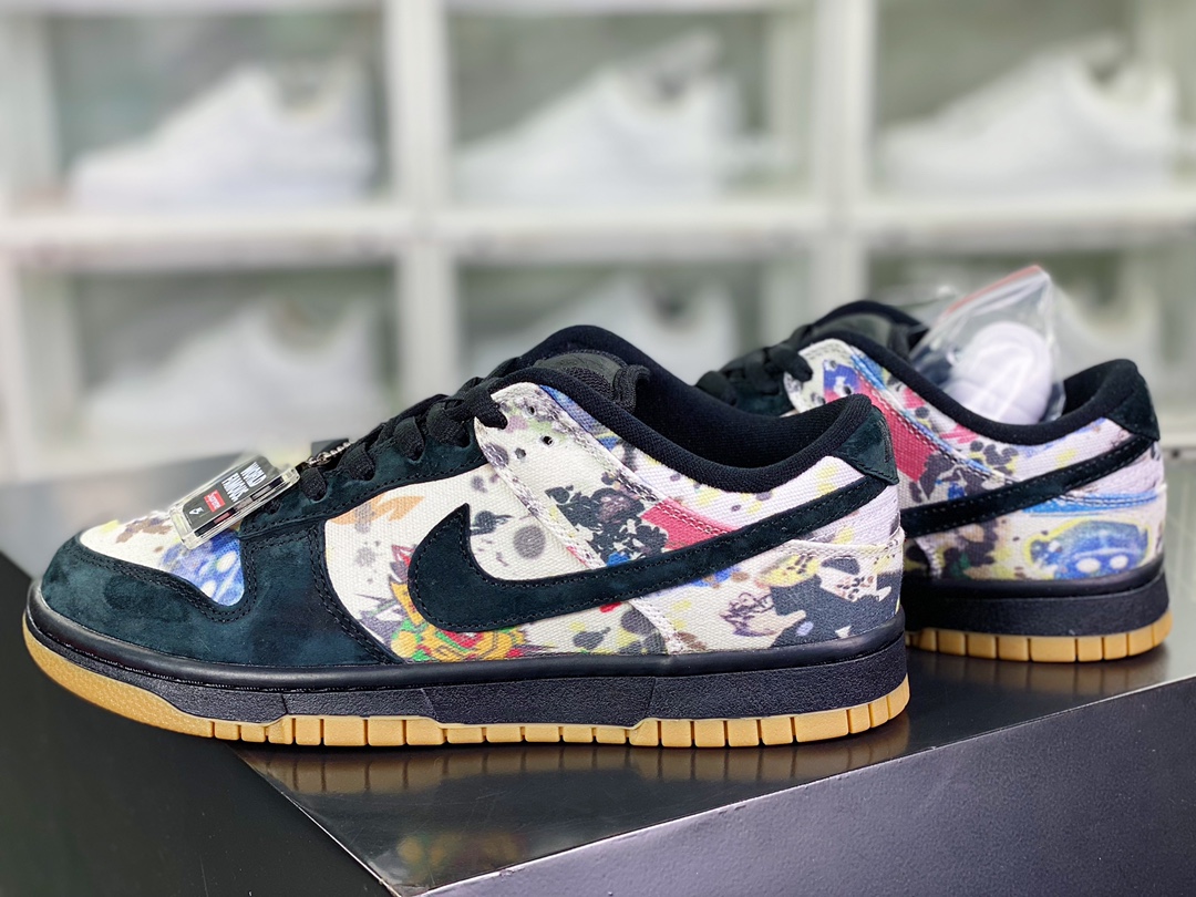 360 【Supreme x Nike】 SB Dunk Low'Rammellzee'扣篮系板鞋“Sup黑彩艺术涂鸦”FD8778-001