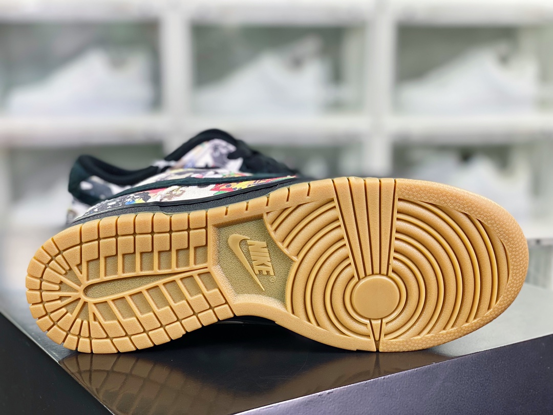 360 【Supreme x Nike】 SB Dunk Low'Rammellzee'扣篮系板鞋“Sup黑彩艺术涂鸦”FD8778-001