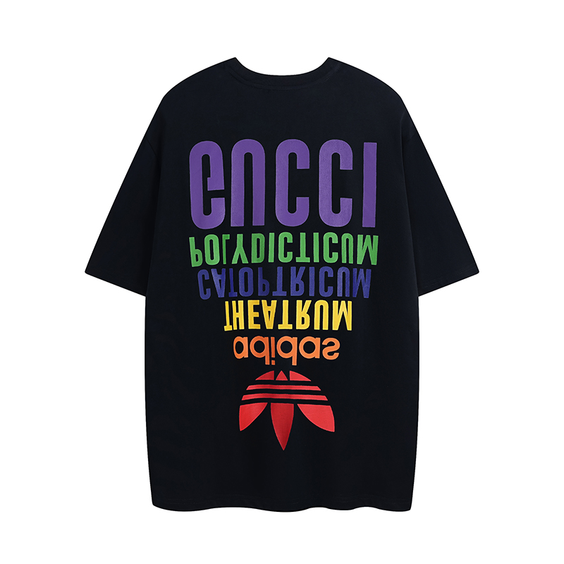 160 Gucci古驰三条纹Gucci x Adidas#背面倒置印花联名款