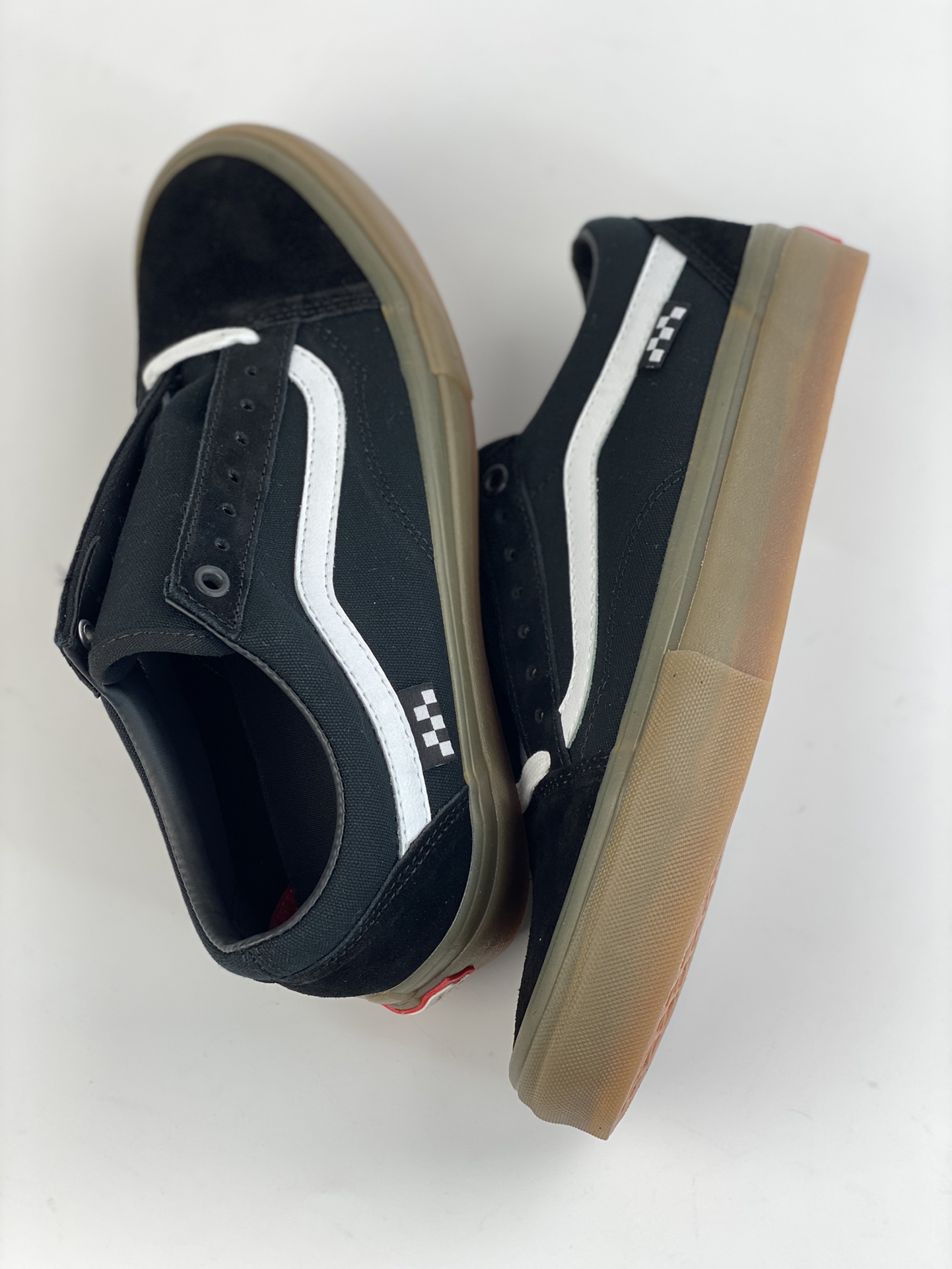 VANS OLD SKOOL PRO American version of raw rubber brown bottom black and white men and women professional skateboard shoes