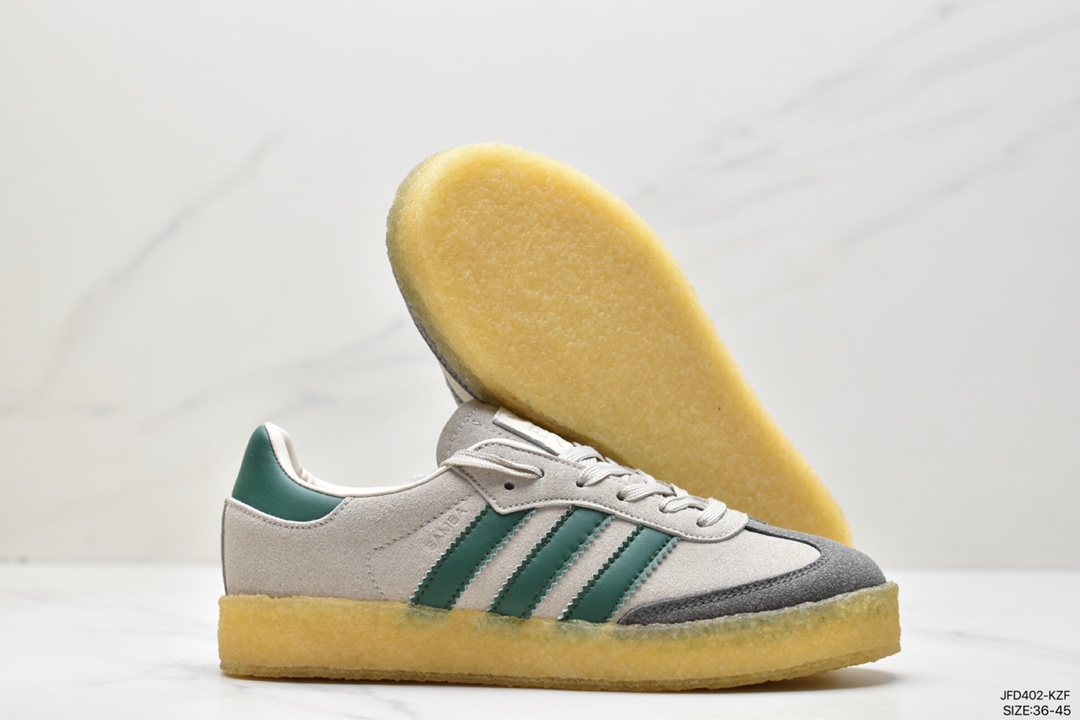 Ronnie Fieg's brand KITH x Clarks x Adidas Originals 8th Street Samba ”Chalk White” ID7297