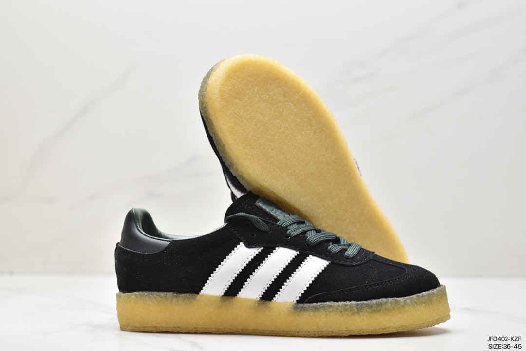 Ronnie Fieg's brand KITH x Clarks x Adidas Originals 8th Street Samba ”Chalk White” ID7297