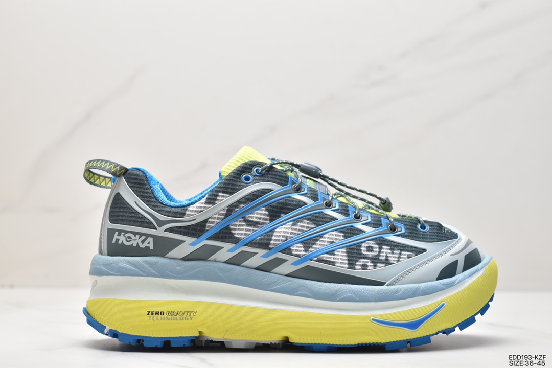 HOKA ONE ONE Bondi 5 Low Bondi 5th generation series low-top thick-soled lightweight casual sports jogging shoes ”Suede Mint Blue” 1122572