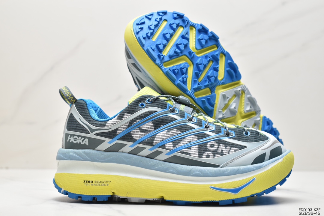 HOKA ONE ONE Bondi 5 Low Bondi 5th generation series low-top thick-soled lightweight casual sports jogging shoes ”Suede Mint Blue” 1122572