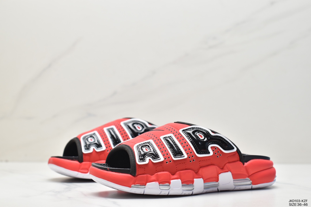 160 NIKE AIR MORE Uptempo Slide皮蓬拖鞋 FJ6305-600