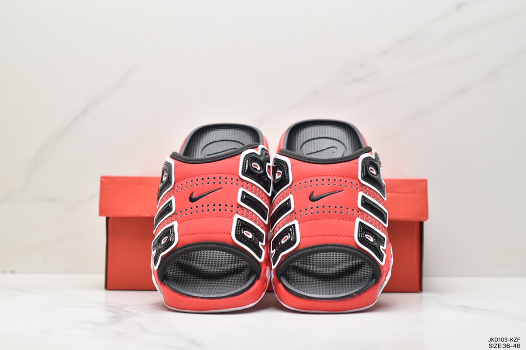 160 NIKE AIR MORE Uptempo Slide皮蓬拖鞋 FJ6305-600