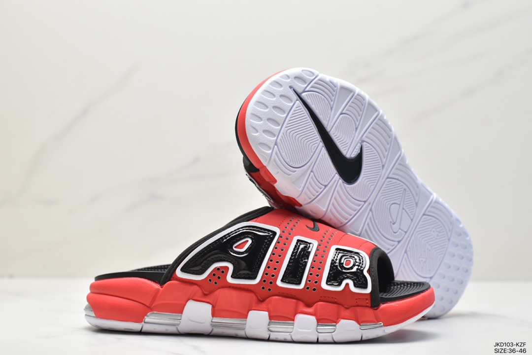 160 NIKE AIR MORE Uptempo Slide皮蓬拖鞋 FJ6305-600