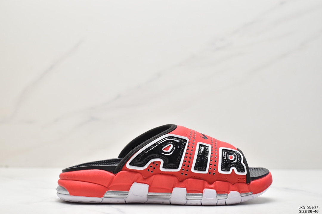 160 NIKE AIR MORE Uptempo Slide皮蓬拖鞋 FJ6305-600