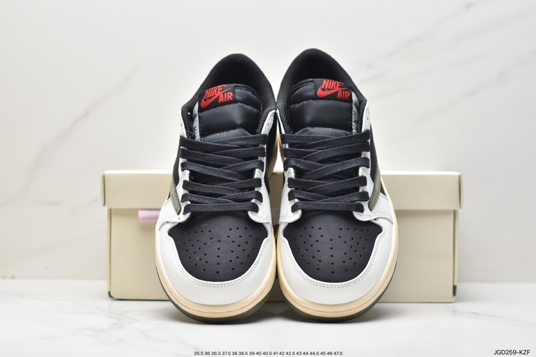 180 Travis Scott x Nike Wmns Air Jordan 1 Low OG”Olive”AJ1乔丹一代篮球鞋 DZ4137-106