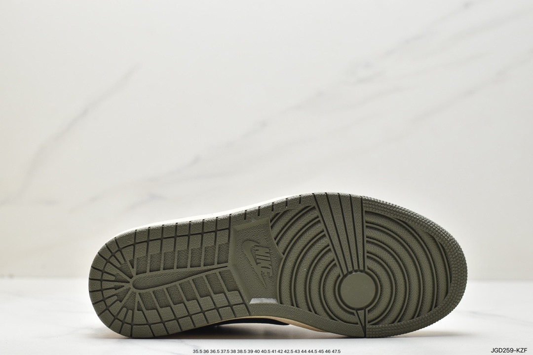 180 Travis Scott x Nike Wmns Air Jordan 1 Low OG”Olive”AJ1乔丹一代篮球鞋 DZ4137-106