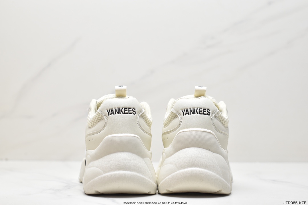 Korea Korea SS19 limited release NY American Yankees limited x MLB Big Ball Chunky A Running thick-soled daddy thick-soled casual sports jogging shoes