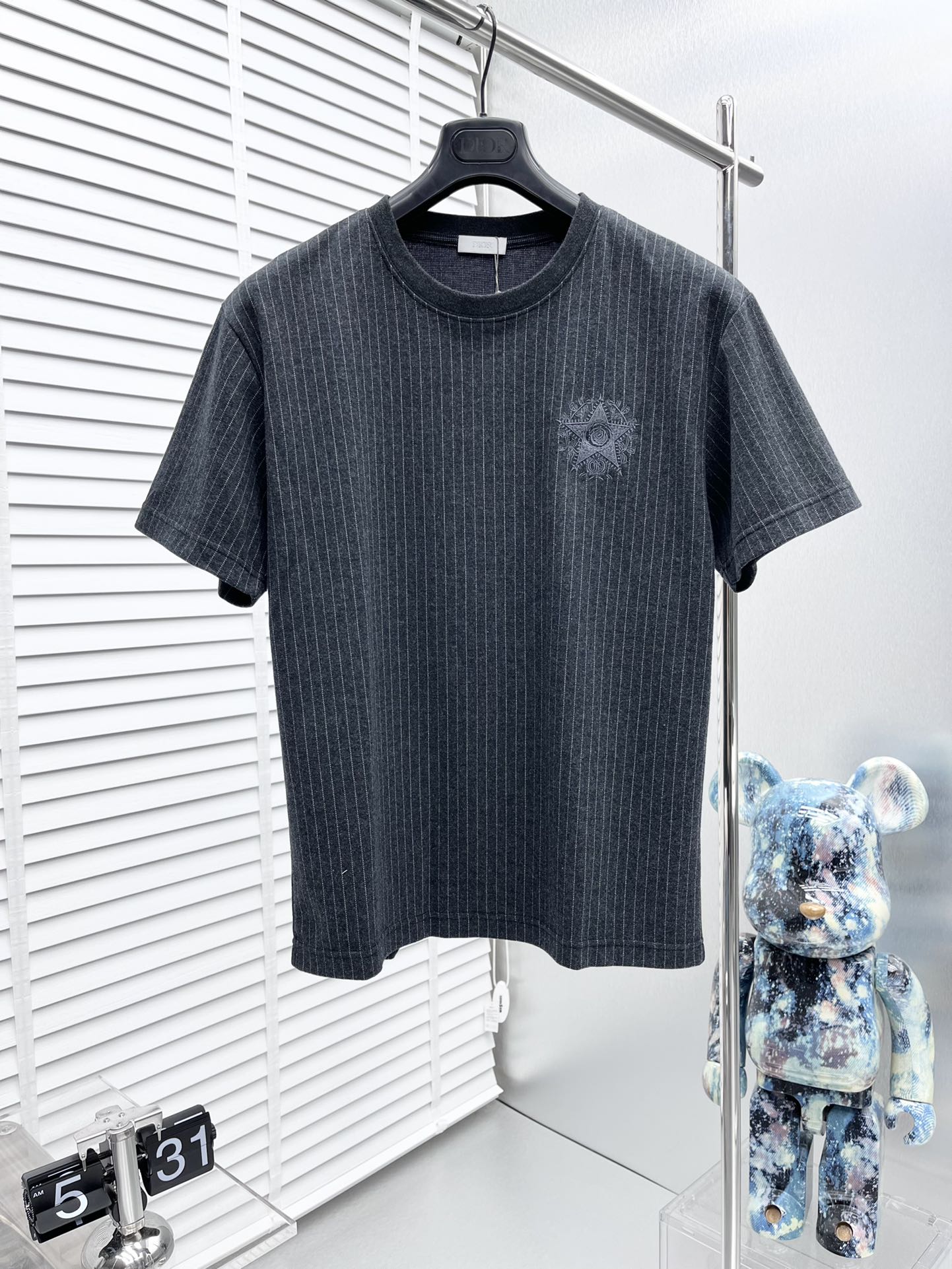 Dior Clothing T-Shirt Embroidery Unisex Short Sleeve