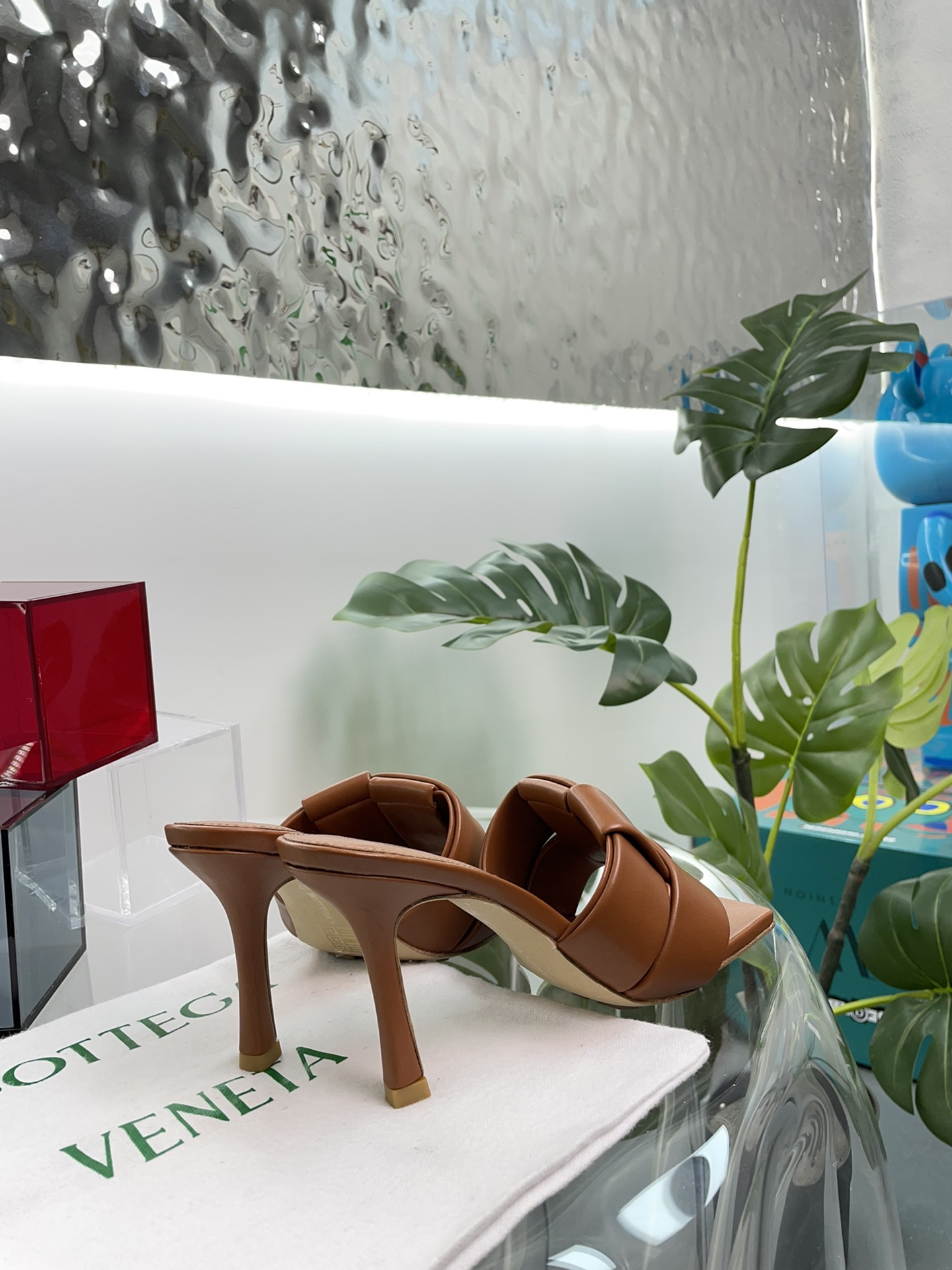 Bottega Veneta BV PATCH高跟拖鞋 大风车方块拖