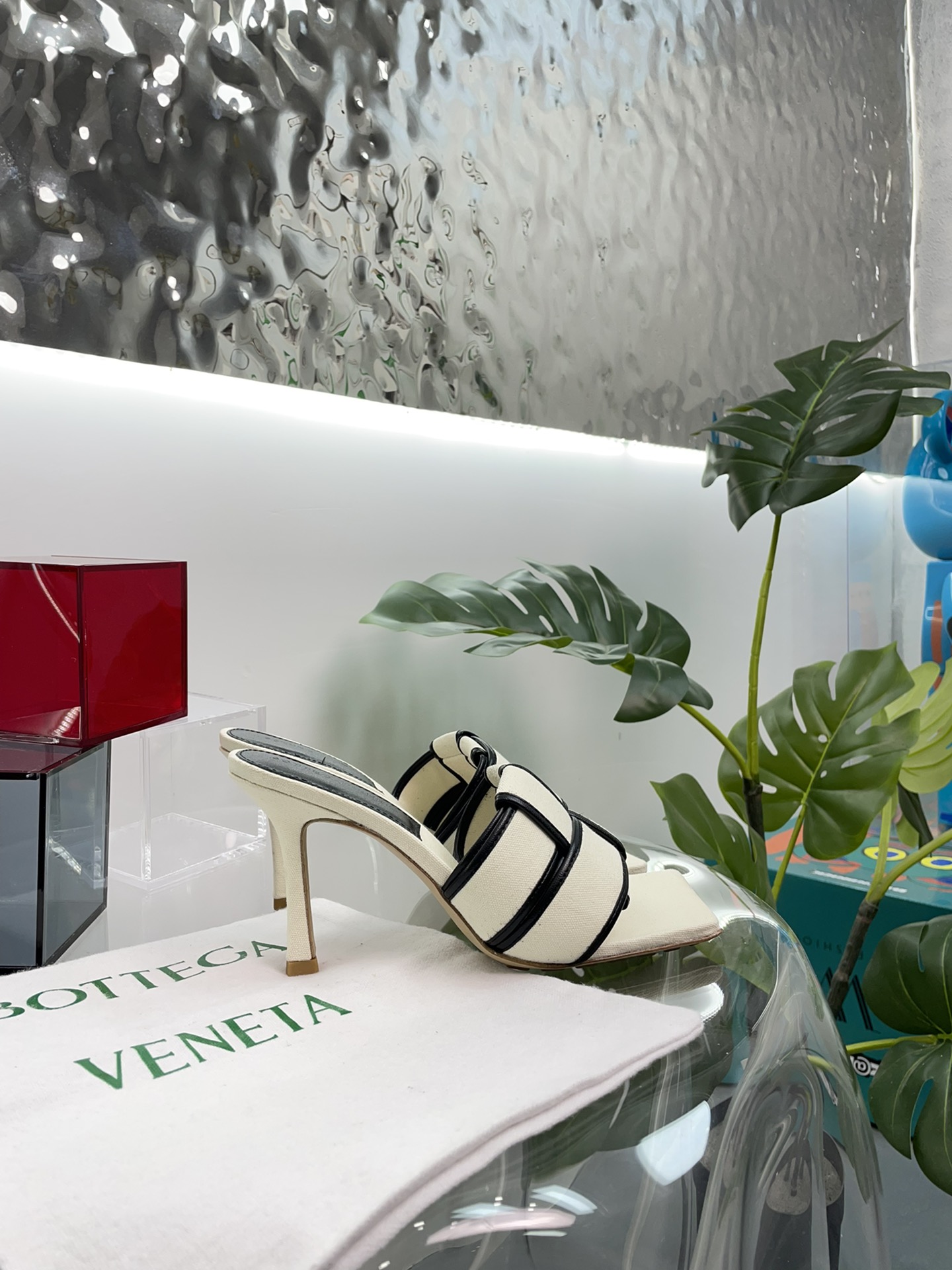 Bottega Veneta BV PATCH高跟拖鞋 大风车方块拖