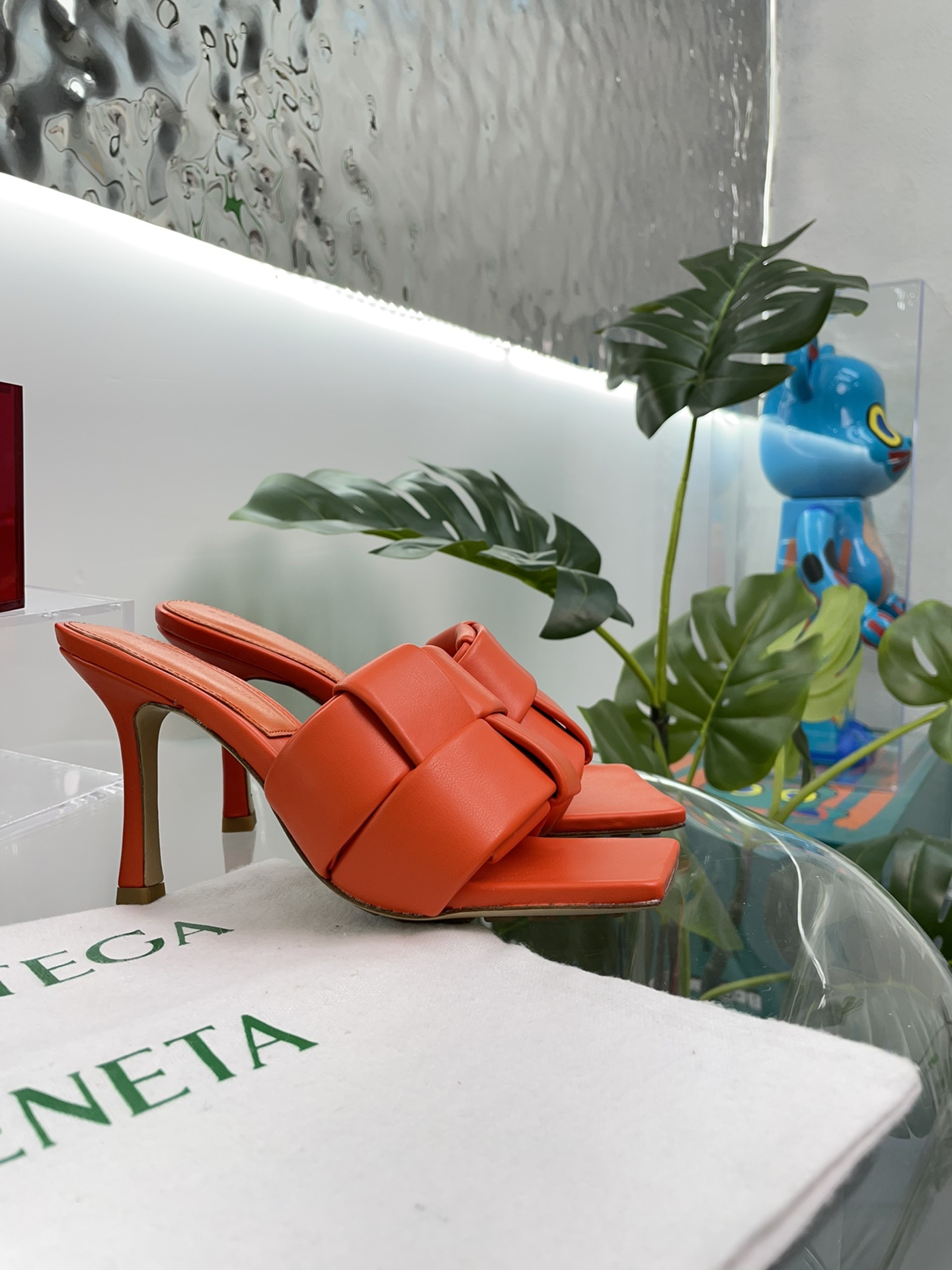 Bottega Veneta BV PATCH高跟拖鞋 大风车方块拖