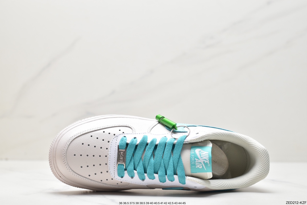 260 蒂芙尼/Tiffany & Co. x Nike Air Force 1 Low SP”1837”空军一号经典低帮百搭休闲运动板鞋“联名黑蒂芙尼蓝”DZ1382-211