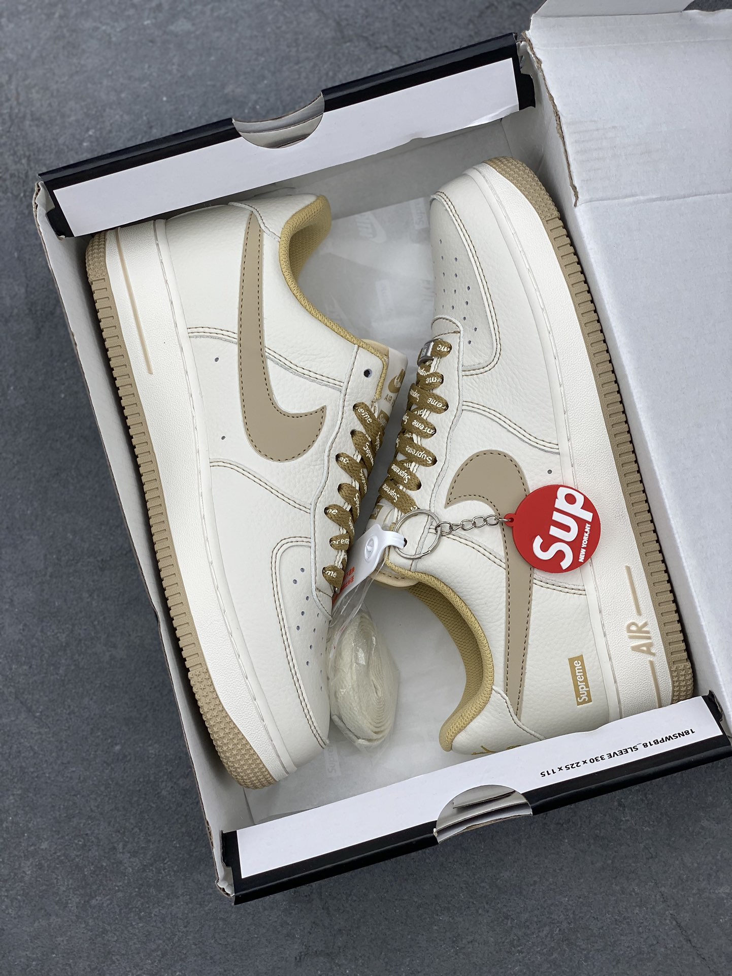 Nike Air Force 1 '07 Low Supreme 'Wheat' Casual Sneakers 10 i1682365544 5063 8