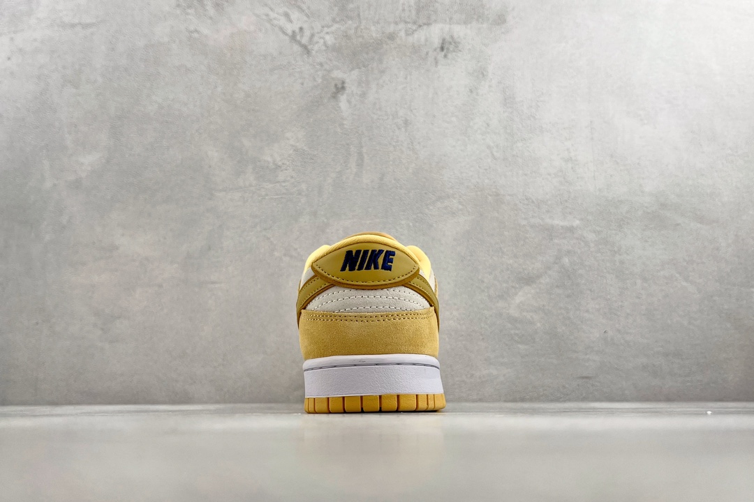 Nike Dunk Low ”Gold Suede” Q elastic cheese pudding ice cream yellow and white DV7411-200