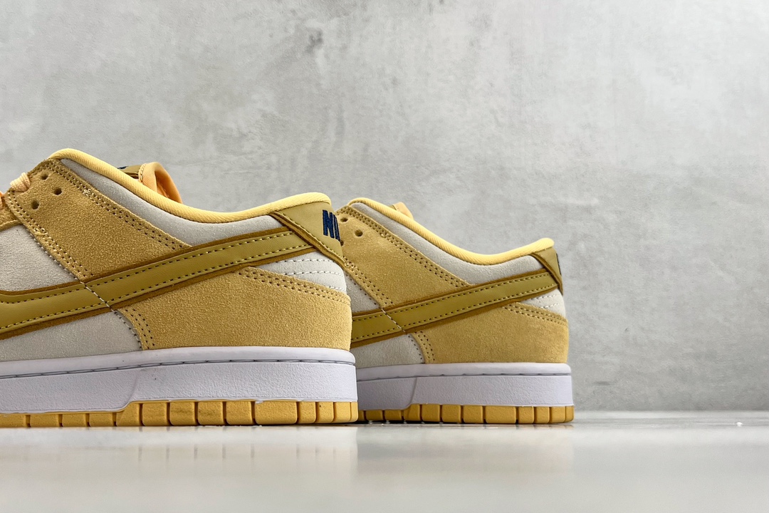 Nike Dunk Low ”Gold Suede” Q elastic cheese pudding ice cream yellow and white DV7411-200