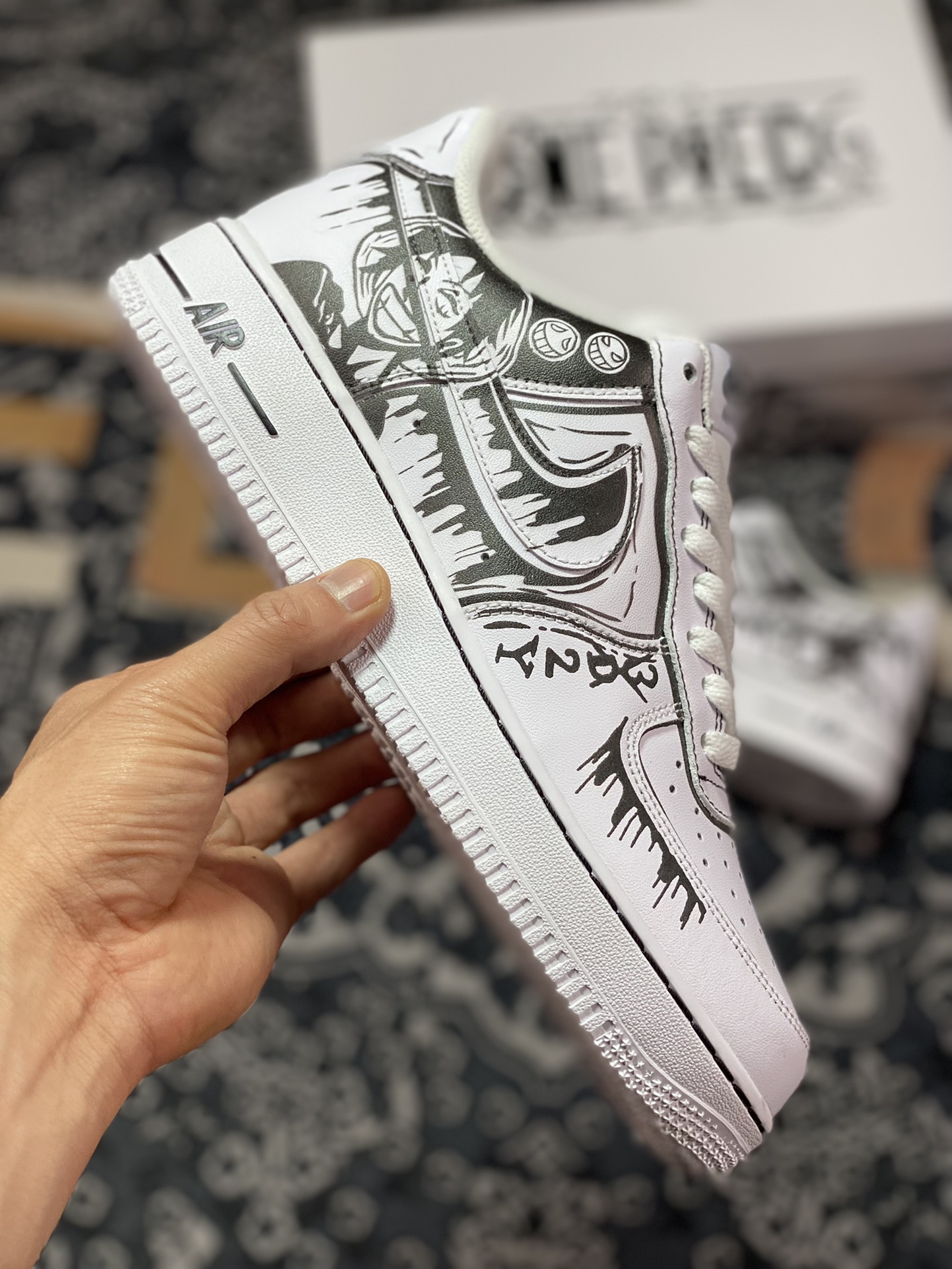 Nike Air Force 1 '07 Low ”White/Blackc/One Piece” Air Force One sneakers ”Two-dimensional marker graffiti white and black One Piece” CW2288-301