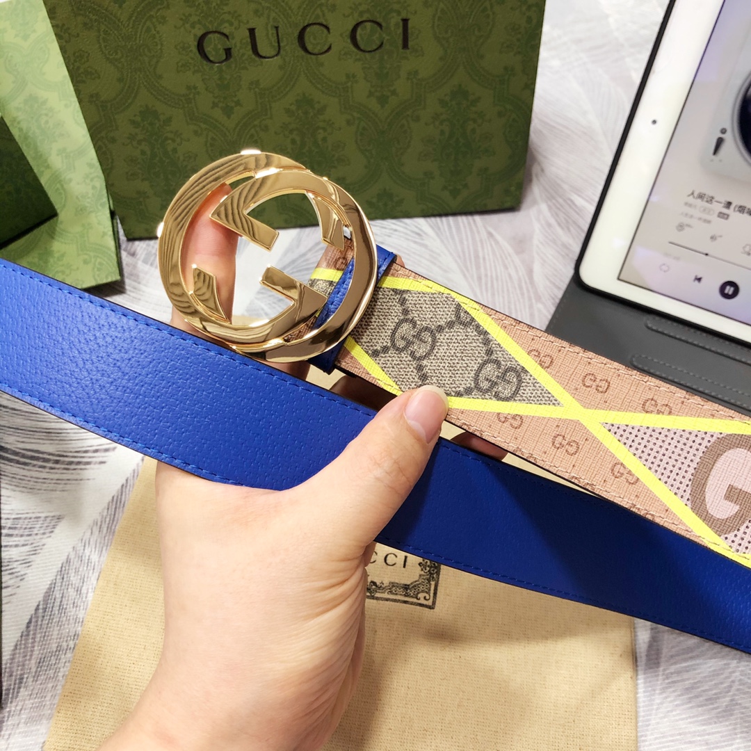 Gucci古奇3.8宽精品不锈钢钢扣