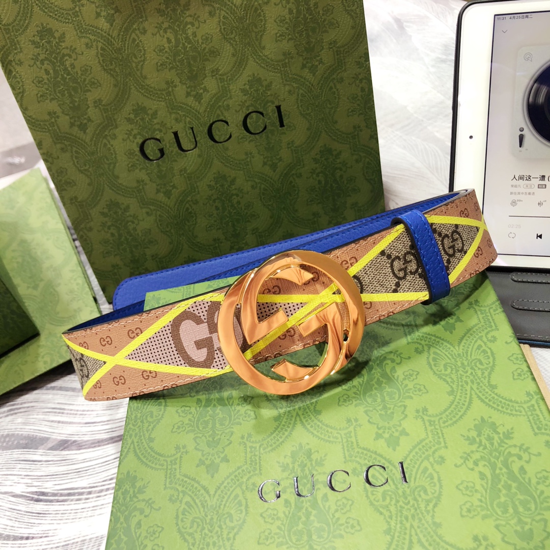 Gucci古奇3.8宽精品不锈钢钢扣