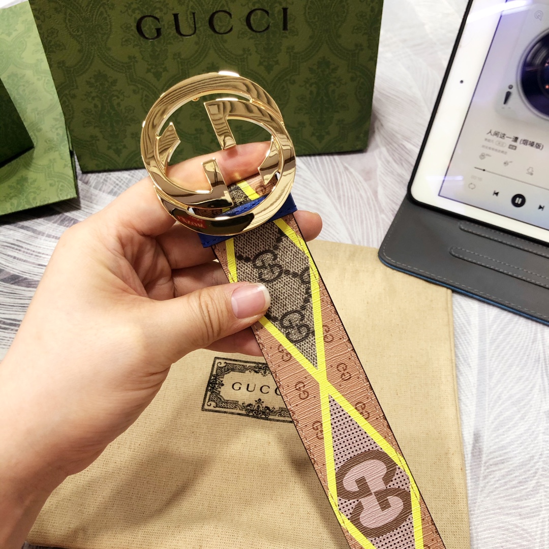 Gucci古奇3.8宽精品不锈钢钢扣