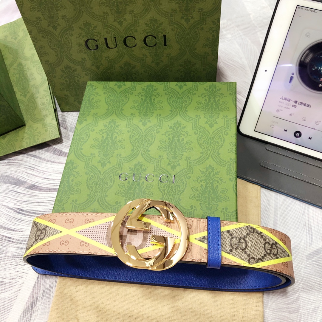 Gucci古奇3.8宽精品不锈钢钢扣