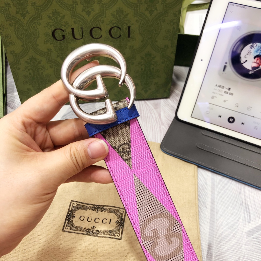 Gucci古奇3.8宽精品不锈钢钢扣