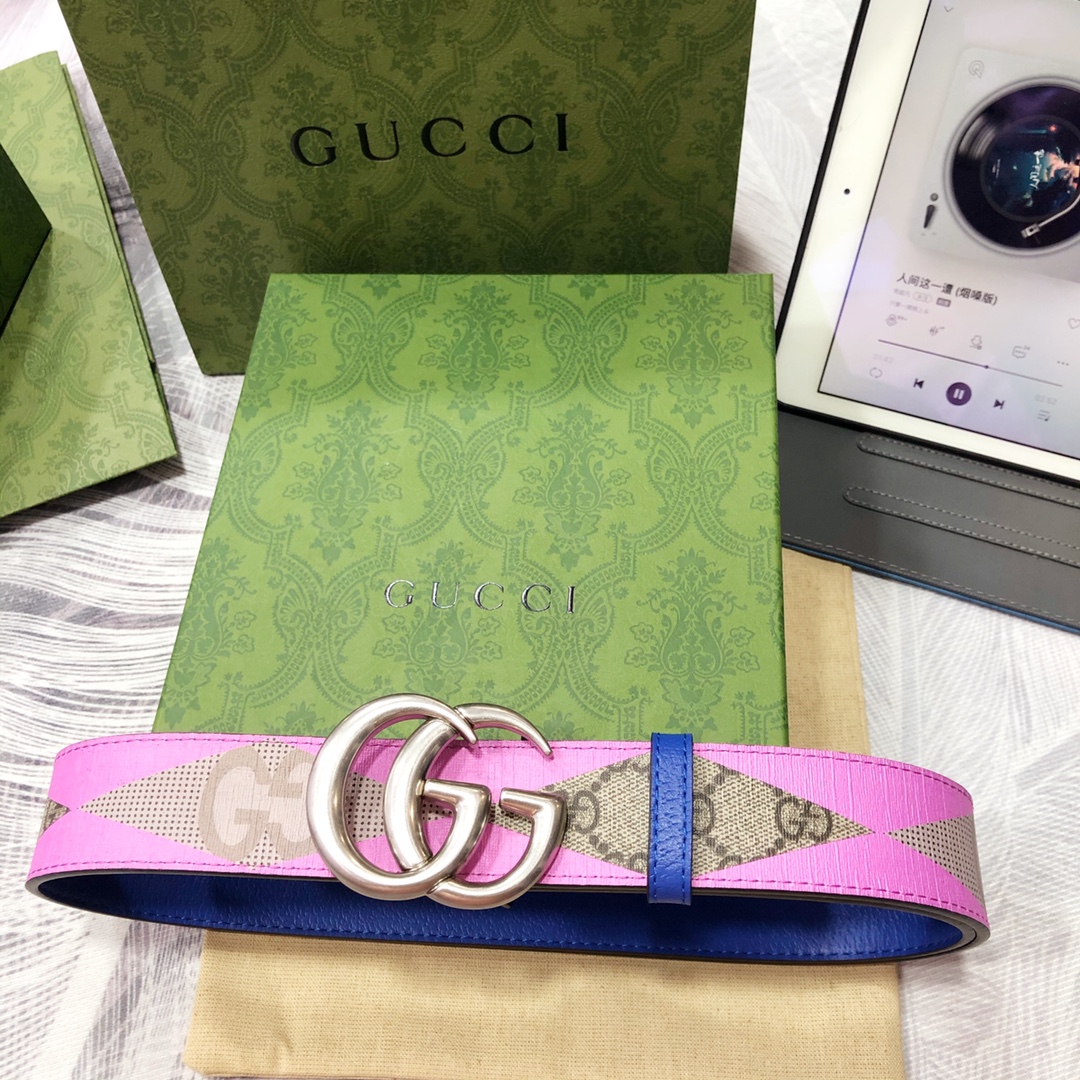 Gucci古奇3.8宽精品不锈钢钢扣